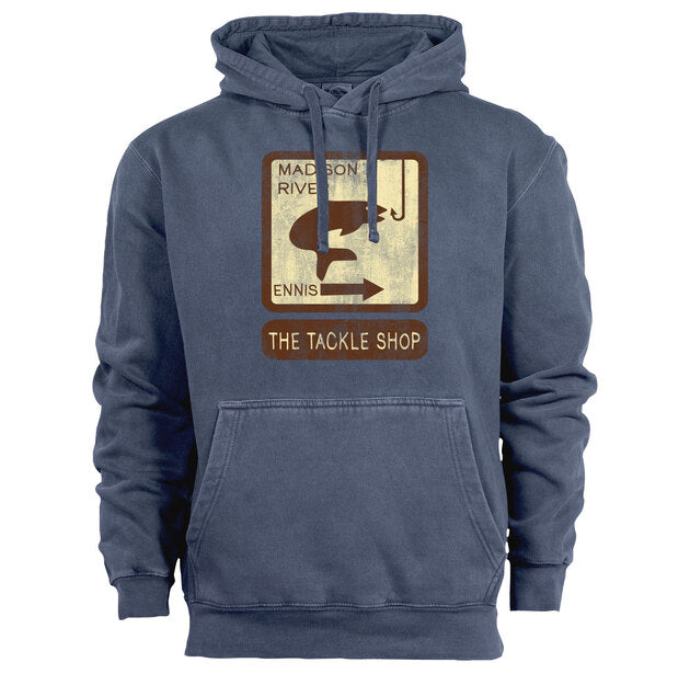 The Tackle Shop Fishing Access Sign Pigment Dyed Hoodie