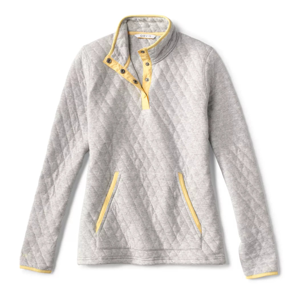Orvis Women's Outdoor Quilted Snap Sweatshirt Solid