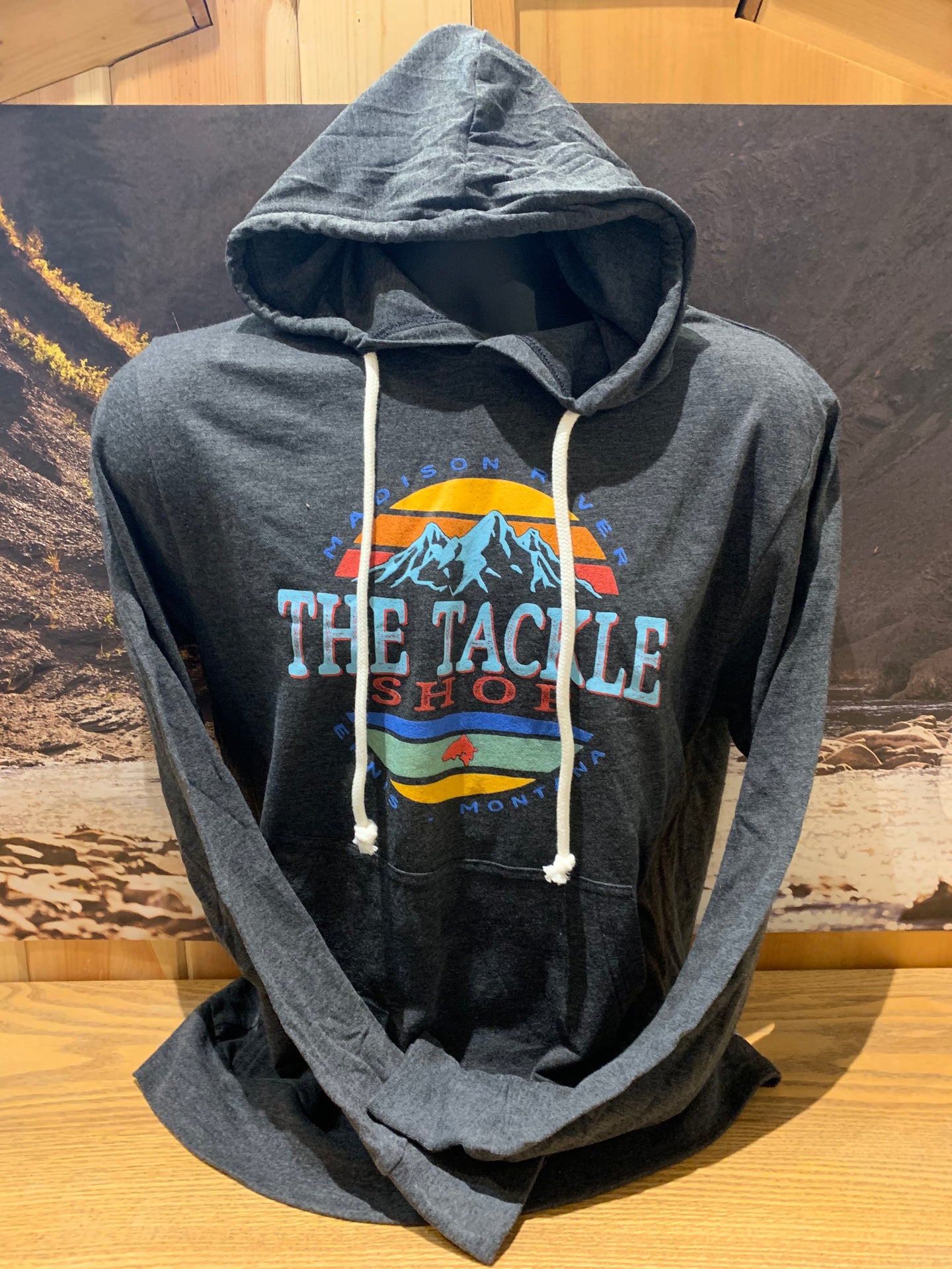 The Tackle Shop Blue 84 Triblend Hooded Long Sleeve T-Shirt