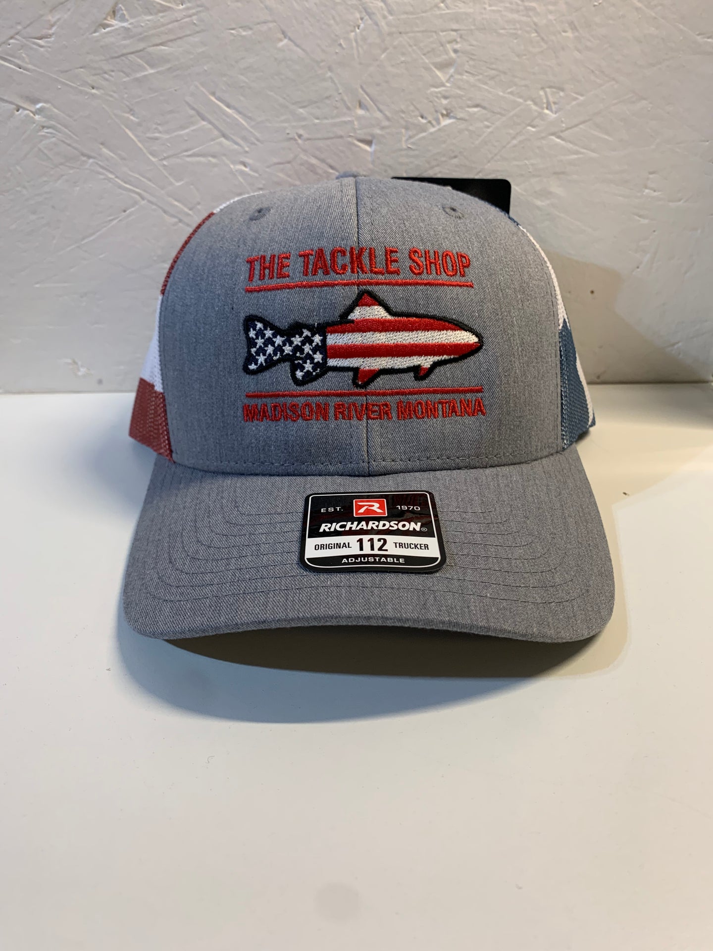The Tackle Shop Trout Flag Logo With Mesh Hat