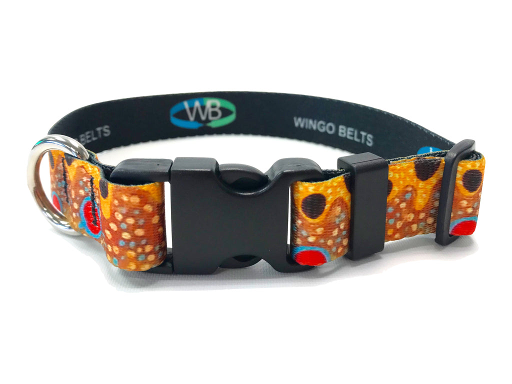 Wingo Belts Dog Collars L/XL Cutthroat Trout WINGO DOG COLLAR