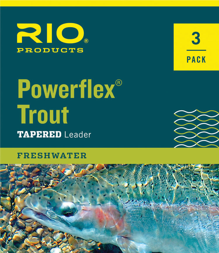 RIO Powerflex Trout Tapered Leader 3 Pack (9ft)